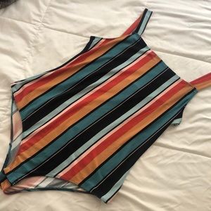 NWT Striped Body Suit